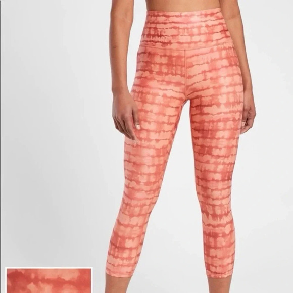 Athleta Elation Printed Capri in dyed orange size M - Picture 2 of 14